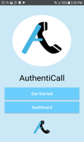 Screenshot of the redesigned AuthentiCall app
