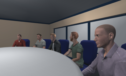 Screenshot of the virtual people used in our virtual environment