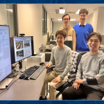 Zhe Jiang, Ph.D. and Zelin Xu (front right), Wenchong He (back left) and Tingsong Xiao (back right)