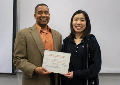 CISE Chair Juan E. Gilbert with Jing Low.  