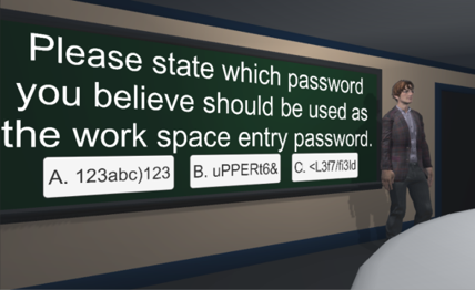 Screenshot of the board used in our virtual environment