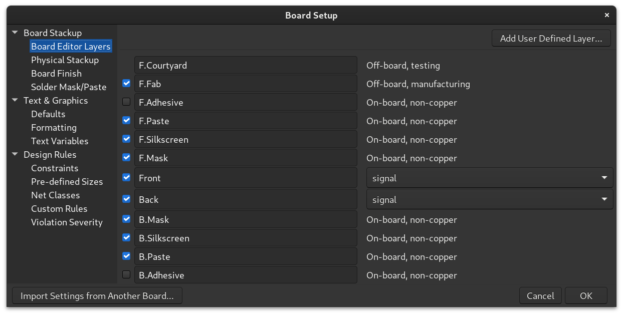 Make a board outline