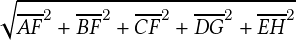                                                  q ---------------------------
                                                   --2  ---2  --2   --2   --2
                                                   AF    BF     CF     DG     EH