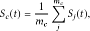                                                                                                          1--m c
                                                                                                  Sc  t  = mc    Sj  t ;
                                                                                                             j
